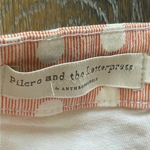Pilcro (Anthropologie) High Rise Bootcut Pink & White Polka Dot Jeans, 28 Petite - Picture 7 of 10